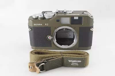 [Near Mint]  Voigtlander Bessa R2 Olive Rangefinder Film Camera Body ALL WORKS • $859.99