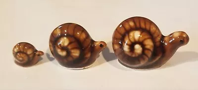 Vintage Miniature Bone China Snail Family. Japan Frisco Golden Gate • $10