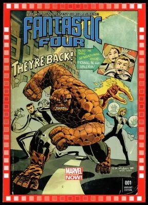 2013 UD Marvel Now!  CUTTING EDGE VARIANT COVER  Card #106-PH..FANTASTIC FOUR #1 • $4