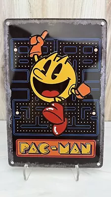 Pac-Man Bandai Namco Tin Sign Arcade Wall Decor 12 X 8 Classic Retro • $18.95