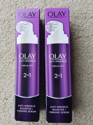£14 • Buy 2 Boxes Of Olay Anti-Wrinkle Firm & Lift 2 In 1 Day Cream Booster & Serum 50ml