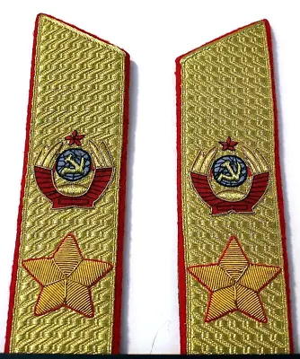 USSR Army Marshal Of The Soviet Union Rank Shoulder Boards Pair Parade Overcoat • $250