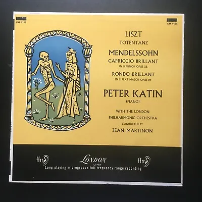 Liszt: Totentanz/mendelssohn: Capriccio & Rondo Brillant Lpo W/ Martinon Cm 9100 • £7