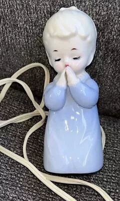 Vintage Nightlight Child In Prayer - Ceramic I.W.Rice Made In Japan • $15