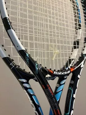 Babolat Pure Drive Roddick Signed Set Of 2 Grip Size G2 Tennis Racquet • $341.40