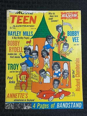 1962 Dec MOVIE TEEN ILLUSTRATED Magazine G/VG 3.0 Elvis Presley / Hayley Mills • $15.25