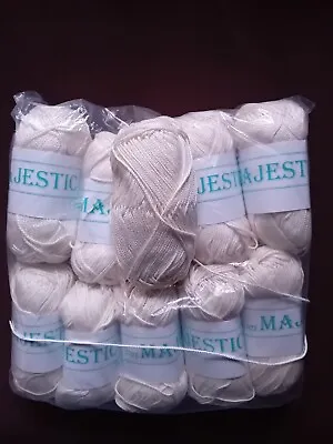 Majestic Ivory Cream 4 Ply Tape Yarn 1180g • £7
