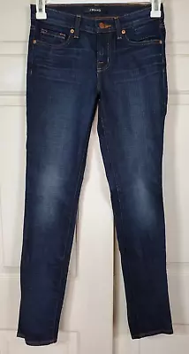 J Brand Womens Dark Wash Low Rise League Skinny Leg Jeans Sz 26 (27 X 29.5) • $15