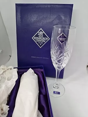 £22 • Buy Edinburgh Crystal - Duet - Flute Champagne  Pair - 21cm / 8 1/4  Unused Box READ