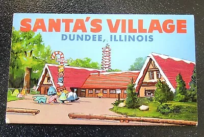 Vintage Santa's Village Amusement Park Dundee IL.  Postcard Folder AMPHIBICAR • $8