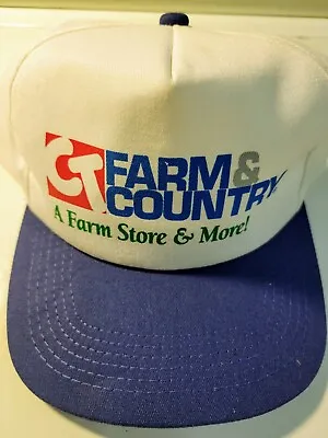 $19.99 • Buy Vtg Ct Farm & Country Hat Cap Snapback Store Harrisonburg Va Rockingham