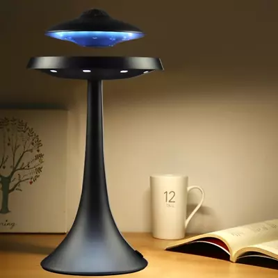 Magnetic Suspension Levitating Led Table Lamp With UFO Speaker Bluetooth Surroun • $317.68