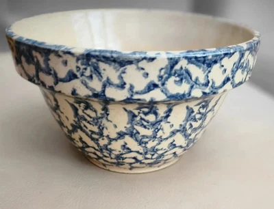 £37.13 • Buy ROBINSON RANSBOTTOM POTTERY  Blue Spongeware Mixing Bowl 7 