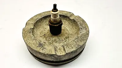 Vintage Round Cylinder Head Ashtray With Old Autolite Spark Plug 4.25  • $35