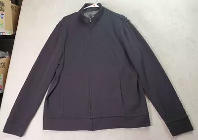 Marc Anthony Track Jacket Men XL Gray Polyester Slim Fit Long Sleeve Full Zipper • $18.88