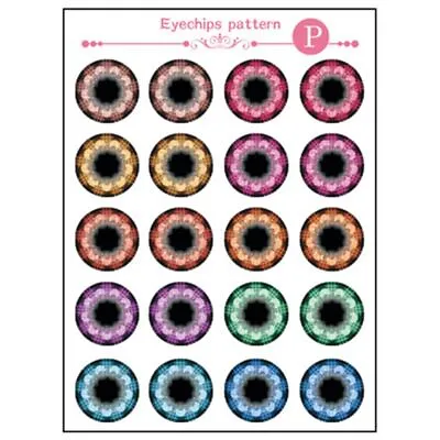 £2.63 • Buy Thin Glass Doll Eyes Eye Chips Paper Transparent Dolls Eyechips Pattern