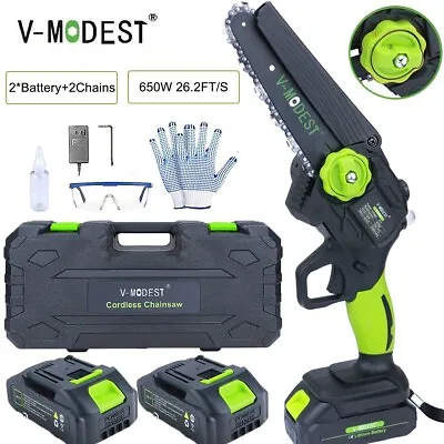 V-MODEST 6'' Mini Chainsaw Portable Electric Cordless Chain Saw Handheld Saw • $39.99