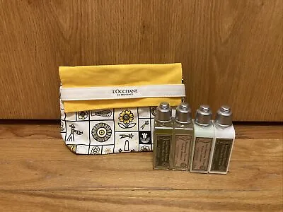 L'Occitane Verbena 4 Pc Travel Set Pouch Shampoo Conditioner Lotion Shower Gel • $18