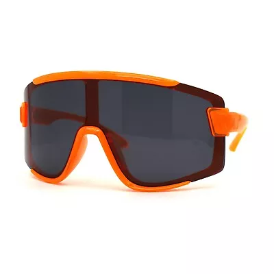 Mens Exposed Lens Oversize Shield Sport Plastic Sunglasses • $13.95