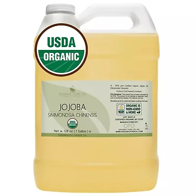 Jojoba Oil Organic Usda Certified 100% Pure Unrefined Golden Cold Pressed Uncut • $127.99