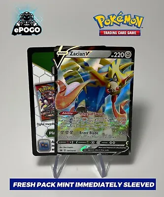 $2.25 • Buy Zacian V SWSH018 Pokémon TCG Black Star Promo Pokemon Card W/ QR CODE MINT 🗡
