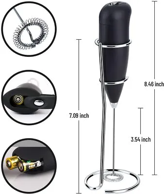 £2.62 • Buy Milk Frother Mixer Whisk Electric Egg Beater Coffee Foamer Kitchen Black AMAZING