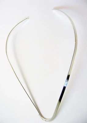 $14.97 • Buy Neck Wire V-Shape Choker Silver/Copper Alloy Flat Wire Necklace 3mm BD Gifts
