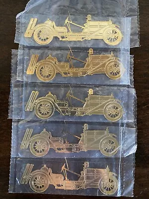 5 Vintage Hallmark Ornaments Brass Automobile Cars 1992 NOS • $8.99