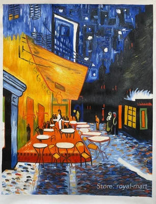 $220.50 • Buy Vincent Van Gogh Oil Painting Cafe Terrace At Night Hand-Painted Canvas No Frame