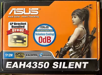 NIOB ASUS EAH4350 SILENT/DDR2/512MD2 Video Memory ATI Radeon 4350 Graphix Card • $18.99