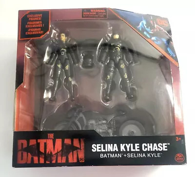 The Batman + Selina Kyle Chase 4  Action Figure Batcycle 2022 DC MIB Spin Master • $13.27