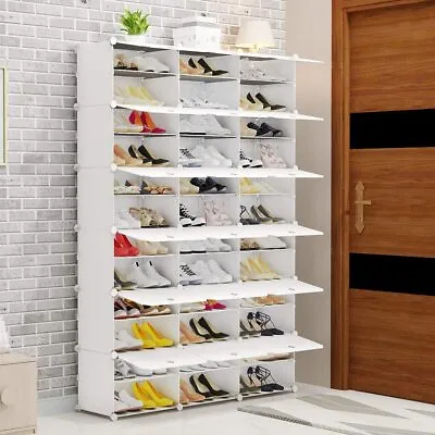 White Cube DIY Shoe Cabinet Rack Storage Portable Stackable Organiser Stand • $49.99
