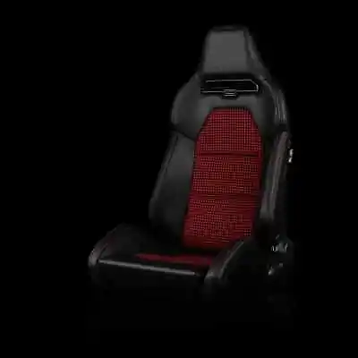 Braum ® - VIPER-X Series Sport Reclinable Seats (Black / Red Houndstooth) - Pair • $929.99