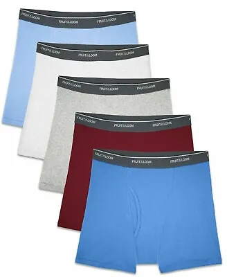 Fruit Of The Loom Boys 5 Pack Boxer Briefs Various Sizes Tag Free Regular Leg • $11.99