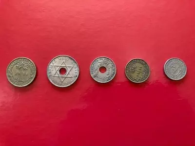 £12 • Buy 1939/1943 British West Africa Coins - 3 Pence 1 & 2 Shillings  1/2penny 1 Penny