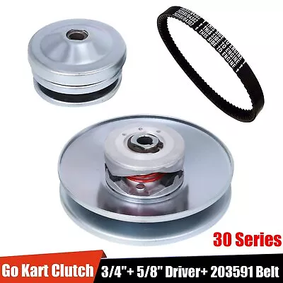 30 Series Go Kart 3/4  + 5/8  Driven Clutch 7  OD Torque Converter + Belt 203591 • $51.39