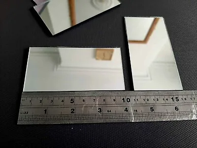 10 Pcs Silver Mirror Tiles 10 X 5 Cm 2 Mm Thick. Art&Craft. - FREE POSTAGE • £9.99