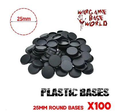 25mm Round Bases For Miniatures 100pcs Per Bag • $5.99