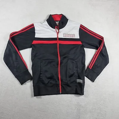 $26.99 • Buy Adidas Mens Fleece Jacket Size L Large Black Zip Up Long Sleeve Windbreaker