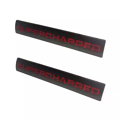 2x Black Red Rear Trunk Door Badge For Range Rover SUPERCHARGED Emblem Universal • $7.98