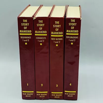 THE STORY OF MANKIND A Picturesque Tale Of Progress 1963 Vol 1-4 Hardback • $33.95