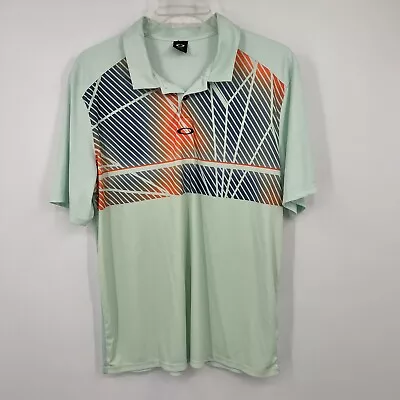 Oakley Mens Golf Polo Shirt XL Geometric Striped  Active Wear • $18.90