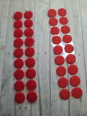 Red Self Adhesive Velcro Patches Dots 10mm • £3.40