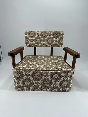 Vintage MCM Wood Vinyl Toddler Baby Booster Seat High Chair • $35