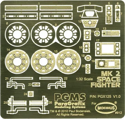 Battlestar Galactica Moebius Viper Mark II PHOTOETCH & DECAL Set Moebius 18SPG01 • $32.99