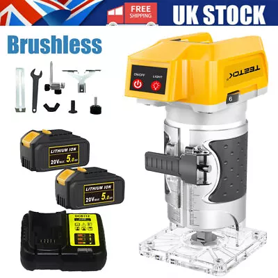 For Dewalt 18V DCW600 Cordless Electric Hand Trimmer Router Laminate 1000W 5.0Ah • £40.10