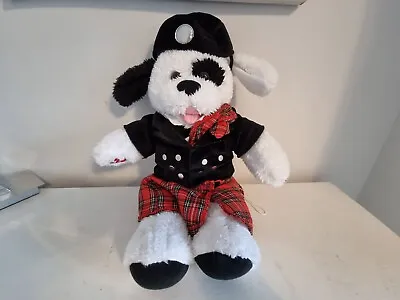 Build A Bear Puppy Dog Plush Black And White Spots BAB Dressed As Bagpiper • £9.99