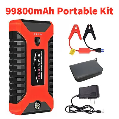 $61.99 • Buy 99800mAh Car Jump Starter Booster Jumper Box Portable Power Bank Battery Charger