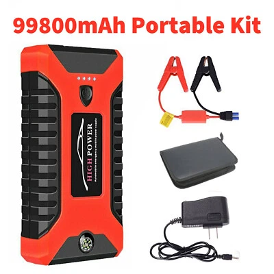 $61.99 • Buy 99800mAh Car Jump Starter Booster Jumper Box Portable Power Bank Battery Charger