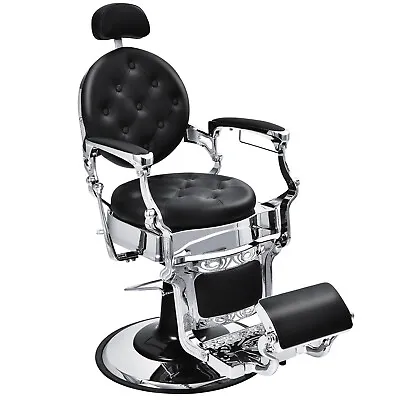 Vintage Salon Barber Chair Height Adjustable 360° Swivel Hairdressing Chair  • £639.95